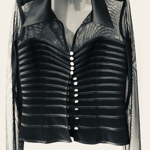 JS Collections Tops - JS Collection Black Evening Top